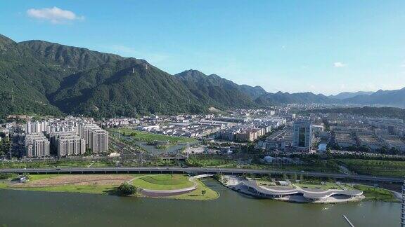 航拍温州瓯海区城市建设