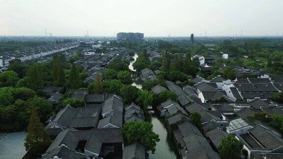 江南水乡乌镇5A景区航拍