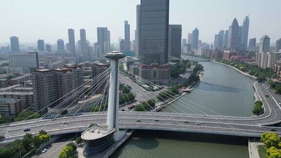 航拍天津赤峰桥
