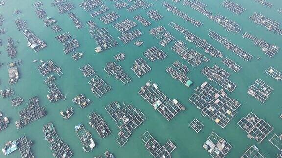 海上海鲜养殖航拍