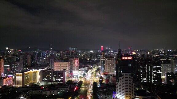 东莞城市夜景航拍