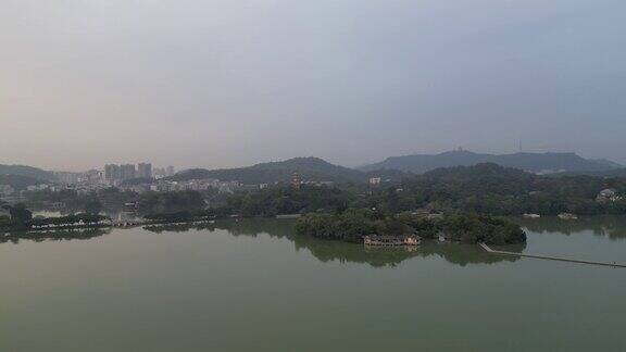 航拍广东惠州西湖5A景区