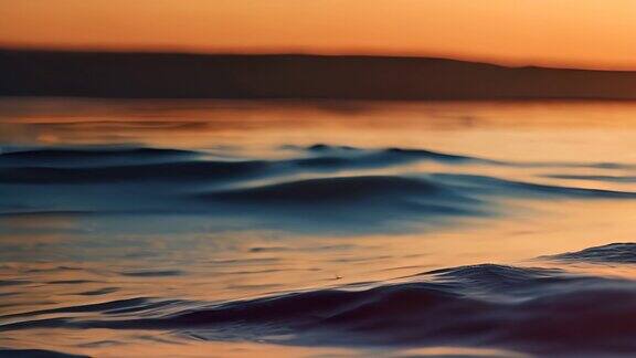 超宽屏大海海面的落日日落波光粼粼黄昏余晖