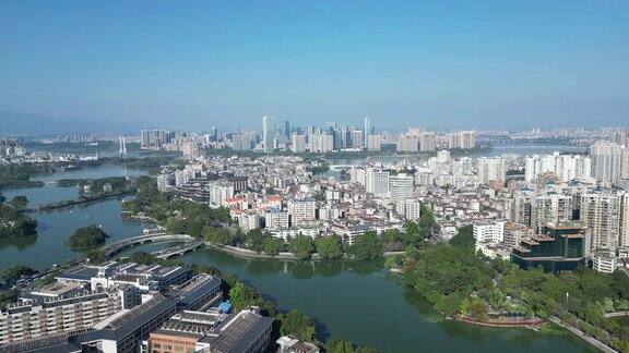 航拍惠州大景惠州城市天际线