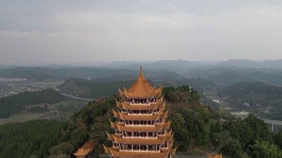 遂宁灵泉寺风景区航拍