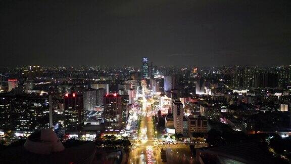 东莞城市夜景航拍