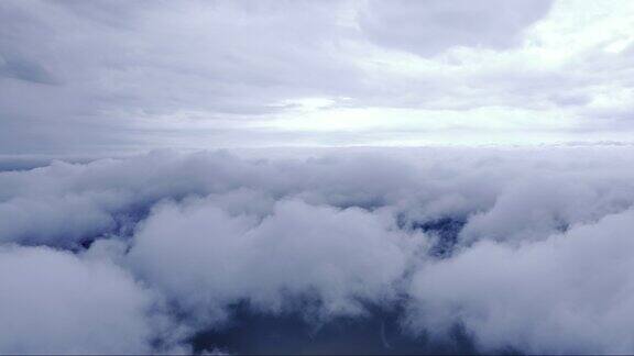 清晨云海白色云流云雾缭绕云海航拍「单镜」