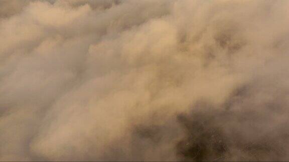 霞光云雾缭绕航拍云海天空云景「组镜」