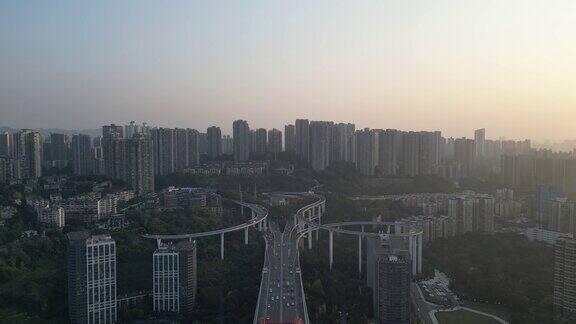 航拍重庆菜园坝大桥