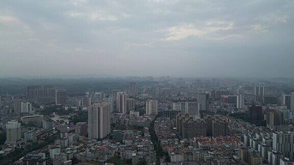 航拍广西钦州大景钦州建设