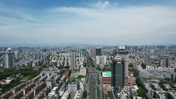 浙江宁波城市建设高楼大厦航拍