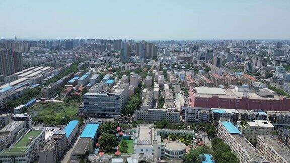 航拍河南许昌大景许昌城市建设