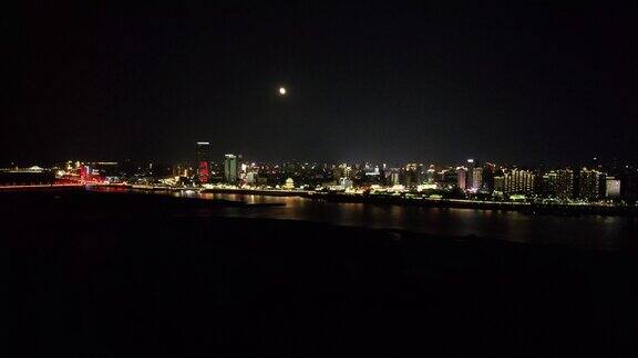 江西南昌城市夜景航拍