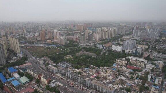 航拍河北邢台大景邢台风光