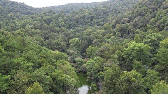 航拍湖南长沙岳麓山5A景区