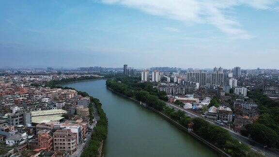 广东东莞城市风光带航拍