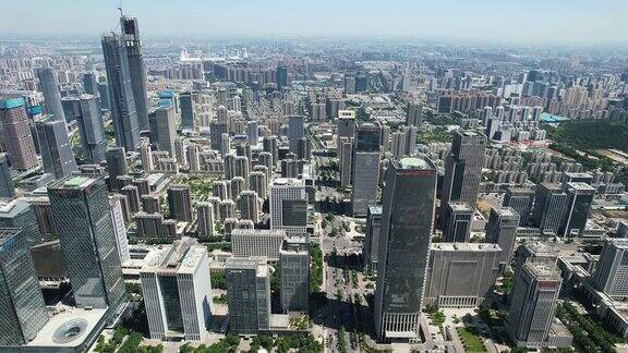 俯瞰城市高楼商务建筑