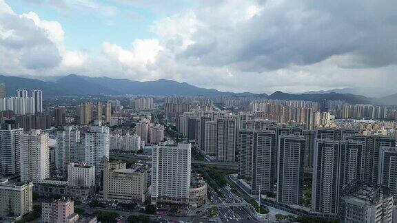 航拍温州鹿城区城市大景风光