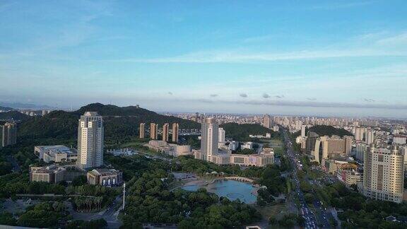 浙江台州城市大景航拍