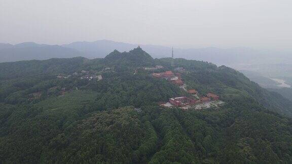 航拍湖南怀化靖州飞山风光