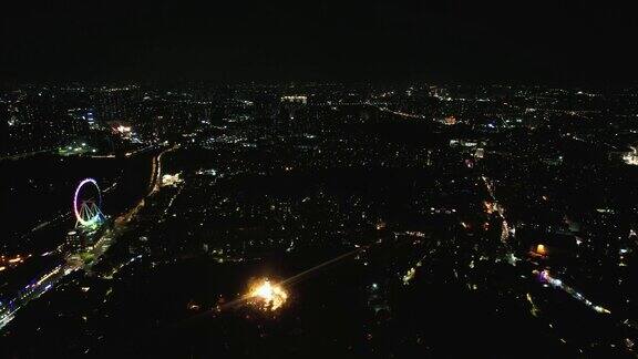 广东中山市城市夜景灯光