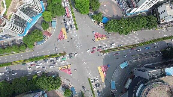 广西桂林城市大道交通建筑航拍