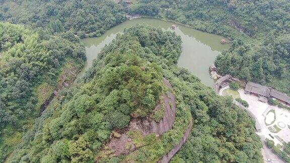 航拍湖南怀化通道独岩公园