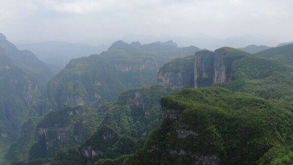 航拍高山森林自然风光