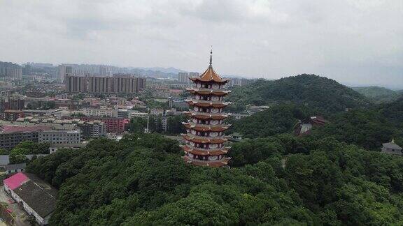 湖南益阳城市风光航拍