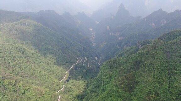 航拍高山森林自然风光