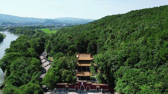 航拍湖南株洲炎帝陵5A景区