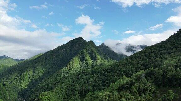 航拍大山峡谷森林自然风光