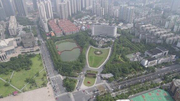 航拍湖南株洲城市建设