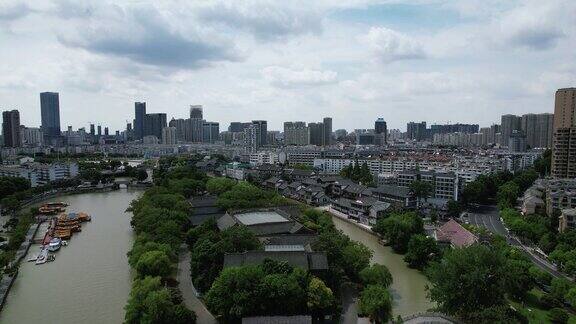 江苏宿迁城市建设高楼建筑旅游建筑航拍