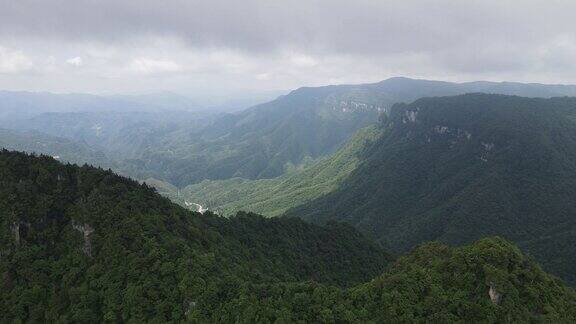 航拍湖北神农架天燕景区4A景区