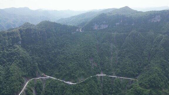 航拍湖北神农架天燕景区