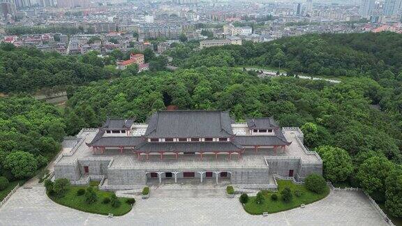 航拍江西九江中华贤母园4A景区