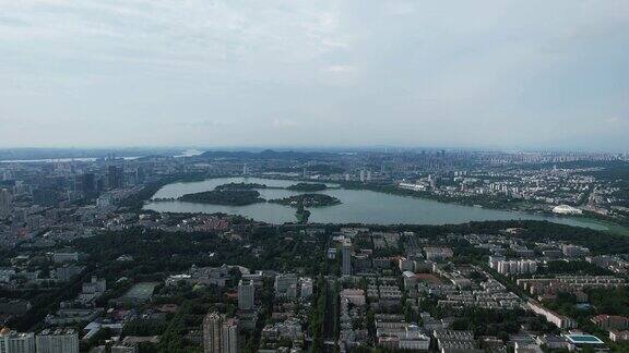 江苏南京城市大景玄武湖航拍