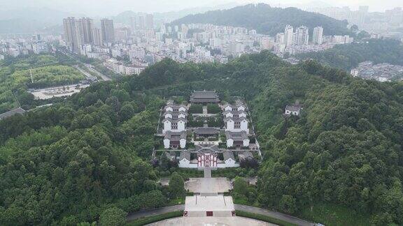 湖北宜昌屈原故里5A景区航拍