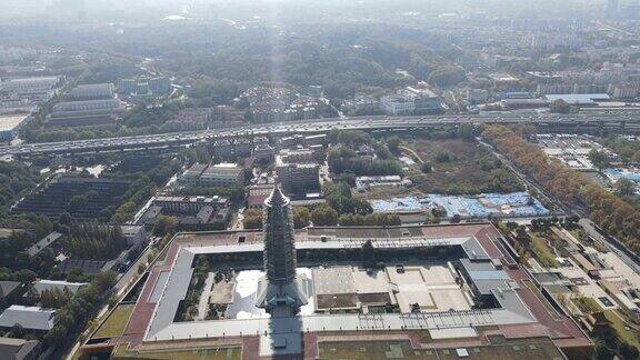 航拍江苏南京城市建设