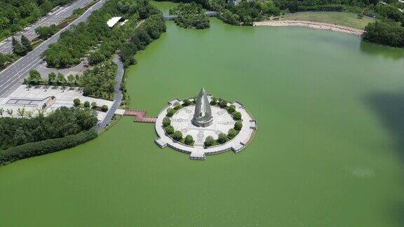 航拍湖北随州文化园4A景区 