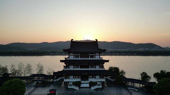 航拍湖南长沙城市大景 