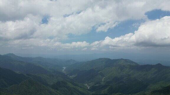 航拍江西井冈山景区大山森林