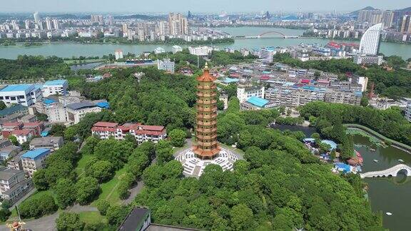 湖北鄂州莲花山航拍