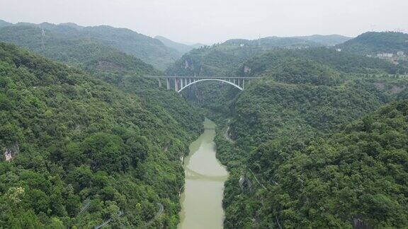 航拍湖北宜昌西陵峡风景区