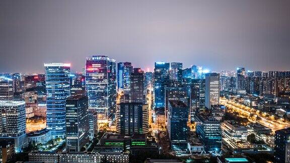 4k成都城市夜景航拍