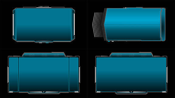 多款4K科技框字幕框视频框【带通道】-3