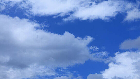 晴空万里的蓝天白云延时摄影
