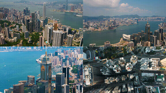 香港航拍延时大气镜头